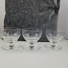 Vintage Pair of Etched Glass