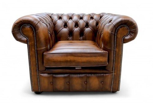 Chesterfield armchair low back - armchair,