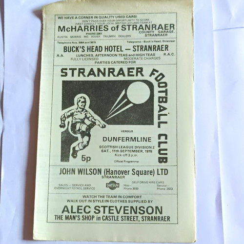 Stranraer dunfermline - stranraer, v