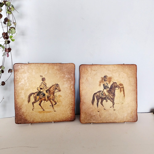 Pair vintage italian ceramic - pair,