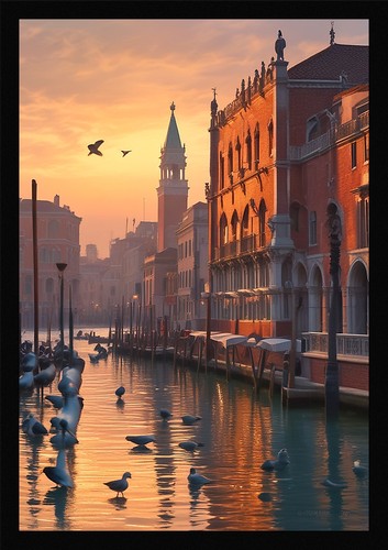 Venice canals wall - venice, art