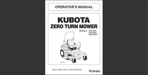 Kubota z751kwi z781kwi - kubota, and