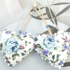 2 Blue Roses Handmade Fabric