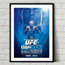 UFC 158 Georges St-Pierre vs. Nick Diaz Fight Poster - Wall Art Print -  Boxing