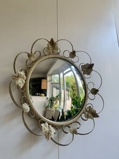 LOVELY Vintage 1960's Convex Mirror With Metal Frame