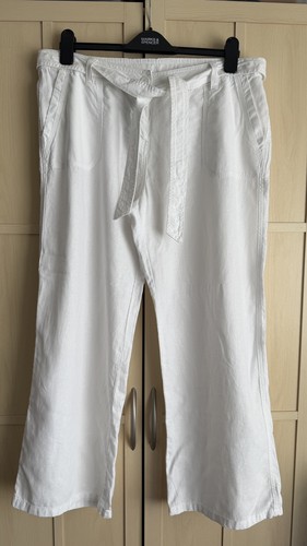 Women white linen - m&s,