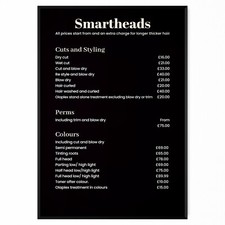 SALON Price List Advertisement POSTER Nail SPA Hairdresser MAKEUP Personalised