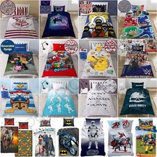KIDS BOYS CHARACTER SINGLE DUVET COVER SET - TOY STORY MINECRAFT HARRY POTTER 