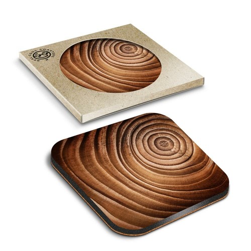 Boxed square coasters - boxed,
