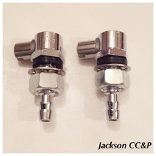 Classic Car Single Windscreen Washer Jet Pair - Chrome - MGB, MGA, Universal 