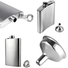 Best Flask 4oz 5oz 6oz 7oz 8oz 9oz Hip Flask Brushed Stainless Steel With Funnel