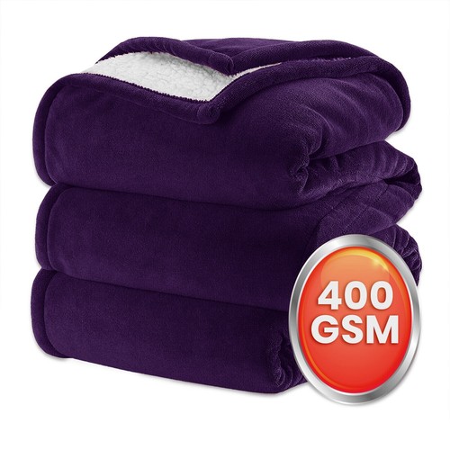 480 gsm sherpa blanket - sherpa, sofa