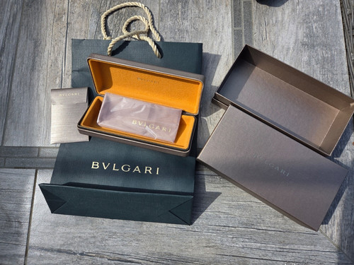 Bvlgari gold clamshell glasses - gold,