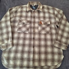 Swanndri Wool Plaid Bush Shirt XXL 2XL Chest 44" Men's Long Sleeves Button Front