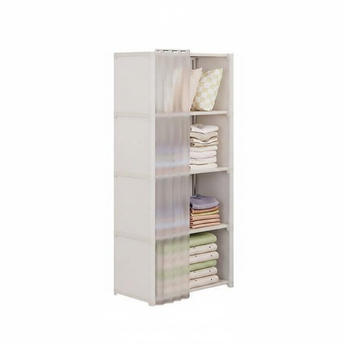 Shelving unit with curtain - shelving,