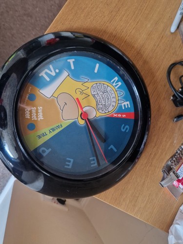 Vintage 1999 simpsons clock - vintage,