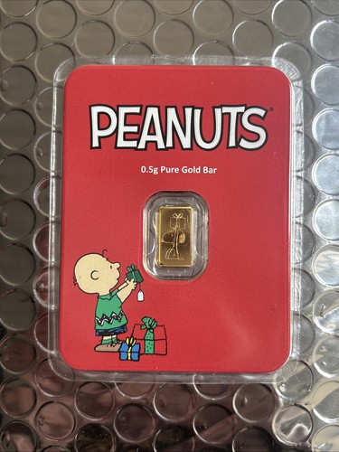 Peanuts snoopy gold bar - gold, 1/2