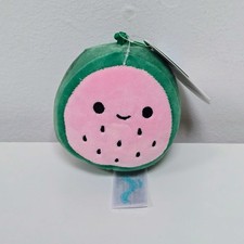 Squishmallow Wanda The Watermelon Fruit Clip 3.5 inch Keyring Keychain BNWT