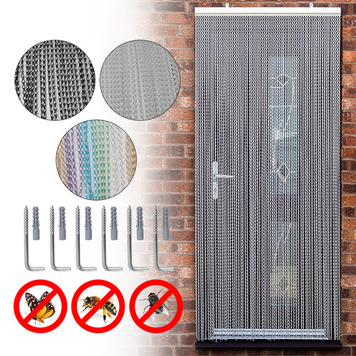 Aluminium door fly screen - aluminium,