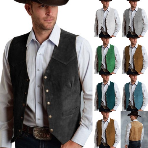 Mens waistcoat vintage western - waistcoat,