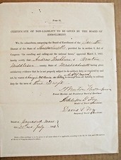 CIVIL WAR  DRAFT EXEMPTION FOR