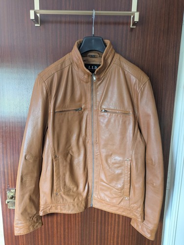 Tan leather jacket - tan,