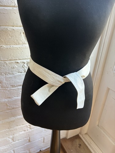 Vintage white leather obi - vintage,