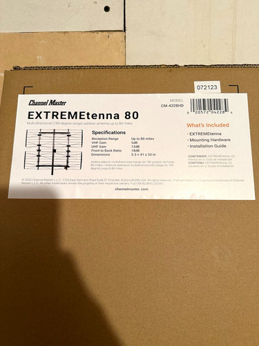 Channel master extremetenna - extremetenna, 80