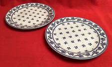 2 JOHNSON BROTHERS LAURA ASHLEY~PETITE FLEUR~BLUE  10" DINNER PLATES