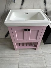 BURLINGTON PINK VANITY UNIT WITH 0 TAP HOLE BASIN