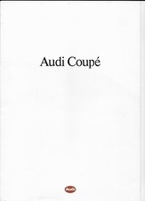 AUDI COUPE Coupe (2.2E, quattro & new quattro 20V) foldout brochure - 1988- mint