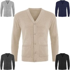 MENS PLAIN BUTTON UP CARDIGAN
