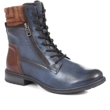 Pavers Lace Up Leather Ankle