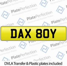 DAX 80Y 427 RUSH COBRA V8 COSWORTH CHERISHED PRIVATE NUMBER PLATE DVLA REG