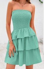 Strapless Mint Green Dress