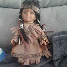 Cathay Collection 5000 Native American Girl Doll porcelain 