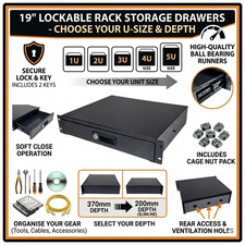 19" Rack Mount Locking Drawer
