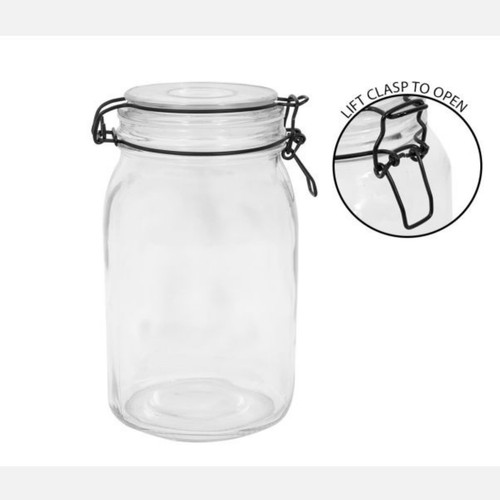 Glass clip top - storage, jar