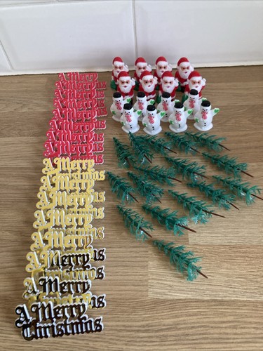 Vintage christmas cake toppers - christmas,