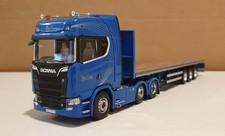 IMC Blue Crown Scania S Highline 6x2 with 3 axle flatbed trailer (like WSI)