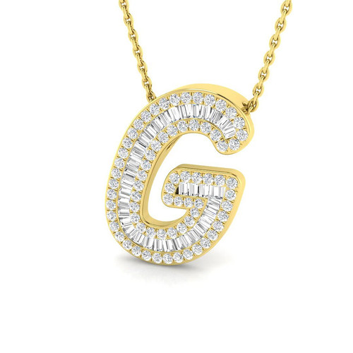 Yellow gold baguette diamond - baguette,
