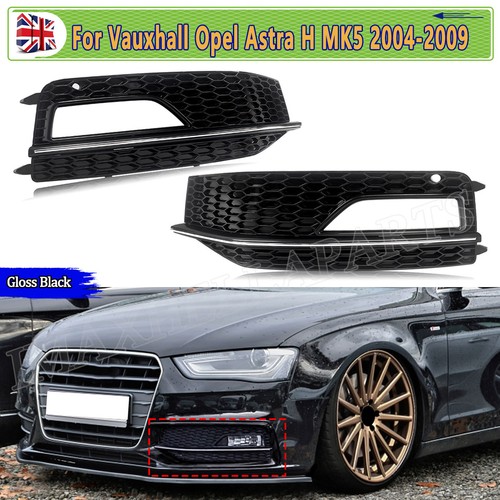 Pair front fog light grille - pair,