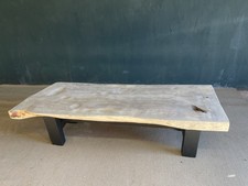 Pig Bench / Coffee Table / Sun Bleached Ash Raw Rustic Farmhouse- delivery poss 