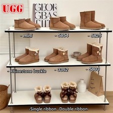 2025 Women's Shoes Mini Bailey Bow II Boots Chestnut Slip On Ankle Boots New