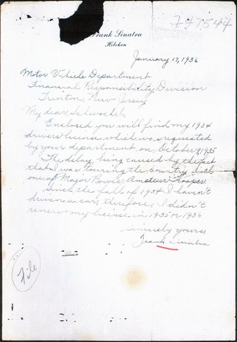 Frank sinatra handwritten - sinatra,