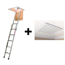 Timloc 1169 Loft Hatch / Door AND Youngmans 2 Section Loft Ladder Spacemaker