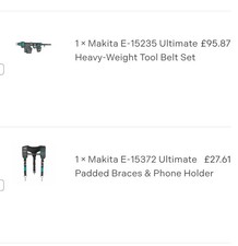 Makita E-05169 3 Pouch Tool Belt Set