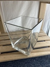14 Cm SQ Heavy Glass Vase/