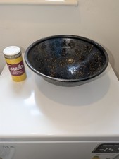 Rare P.Dick Coxwold Studio Art Pottery Slip Decorated Bowl. With Personal Seal.