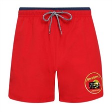 BAYWATCH ® Embroidered Licenced Red / Navy Lifeguard Swim Shorts (AF)
